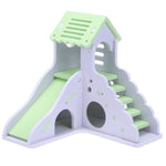 Small Animal Mini Wooden House with Staircase