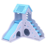 Small Animal Mini Wooden House with Staircase