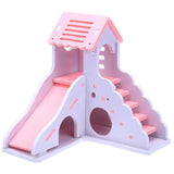 Small Animal Mini Wooden House with Staircase