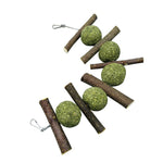 Small Animal Hanging Grass Ball Chew Toy