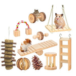 Small Animal Natural Wooden Chew toys.  10 Pcs Set.