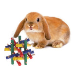 Small Animal Colorful Stress Relieving Wooden Chew Toy