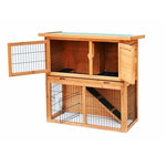 2 Tiers 36" Waterproof Small Animal Hutch / Coop with Built In Run